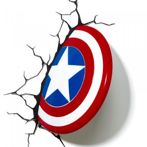 Captain America schild 3D wandlamp