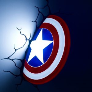 Captain America schild 3D wandlamp
