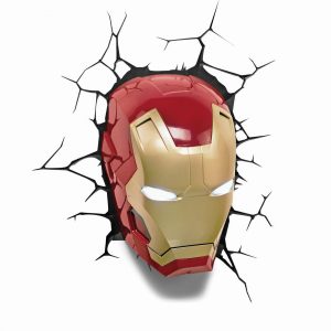 Iron Man helm 3D wandlamp