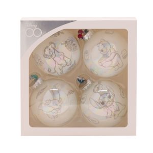 Disney 100 - Parelmoer kerstballen Classic - set 4 stuks