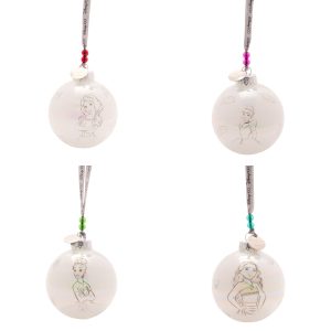 Alternative view of Disney 100 - Parelmoer kerstballen Prinsessen - set 4 stuks
