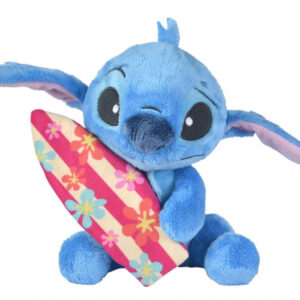 Stitch knuffel met surfboard 25cm