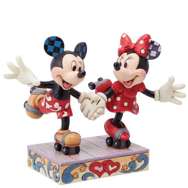 Mickey and Minnie Mouse Rollar Skating Figurine - Afbeelding 4