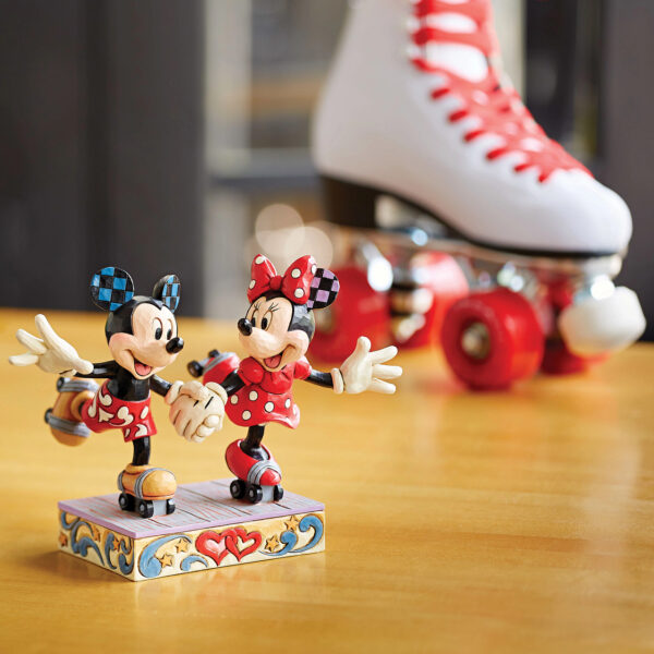 Mickey and Minnie Mouse Rollar Skating Figurine - Afbeelding 5