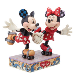 Mickey and Minnie Mouse Rollar Skating Figurine