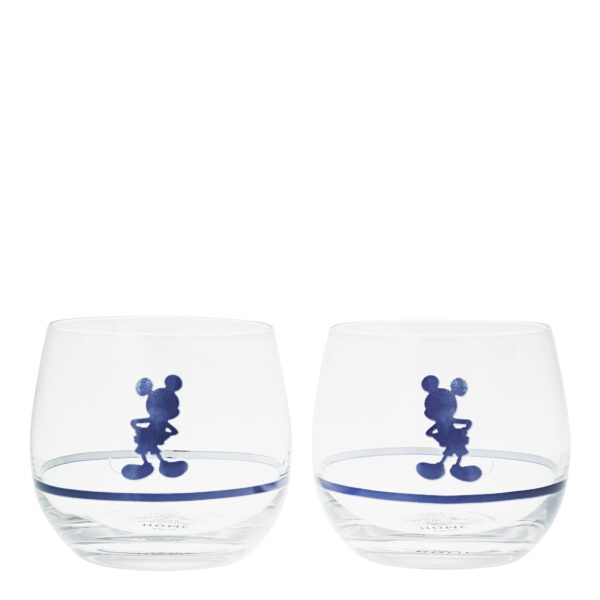 Glazen set - 2 stuks met Mickey Mouse.