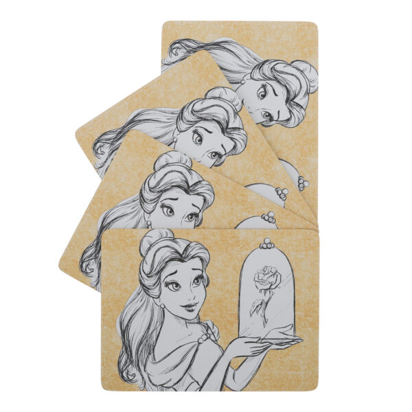 Placemats - 4 stuks met Belle - Afbeelding 3