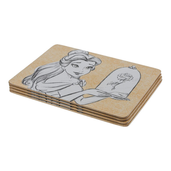 Placemats - 4 stuks met Belle - Afbeelding 2