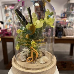 Ariel - Glazen stolp met bloem en licht.