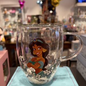 Dubbelwandig glazen mok met droogbloemen - Jasmine