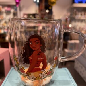 Dubbelwandig glazen mok met droogbloemen - Moana