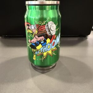 Thor - RVS Drinkfles in de vorm van een blikje met rietje.